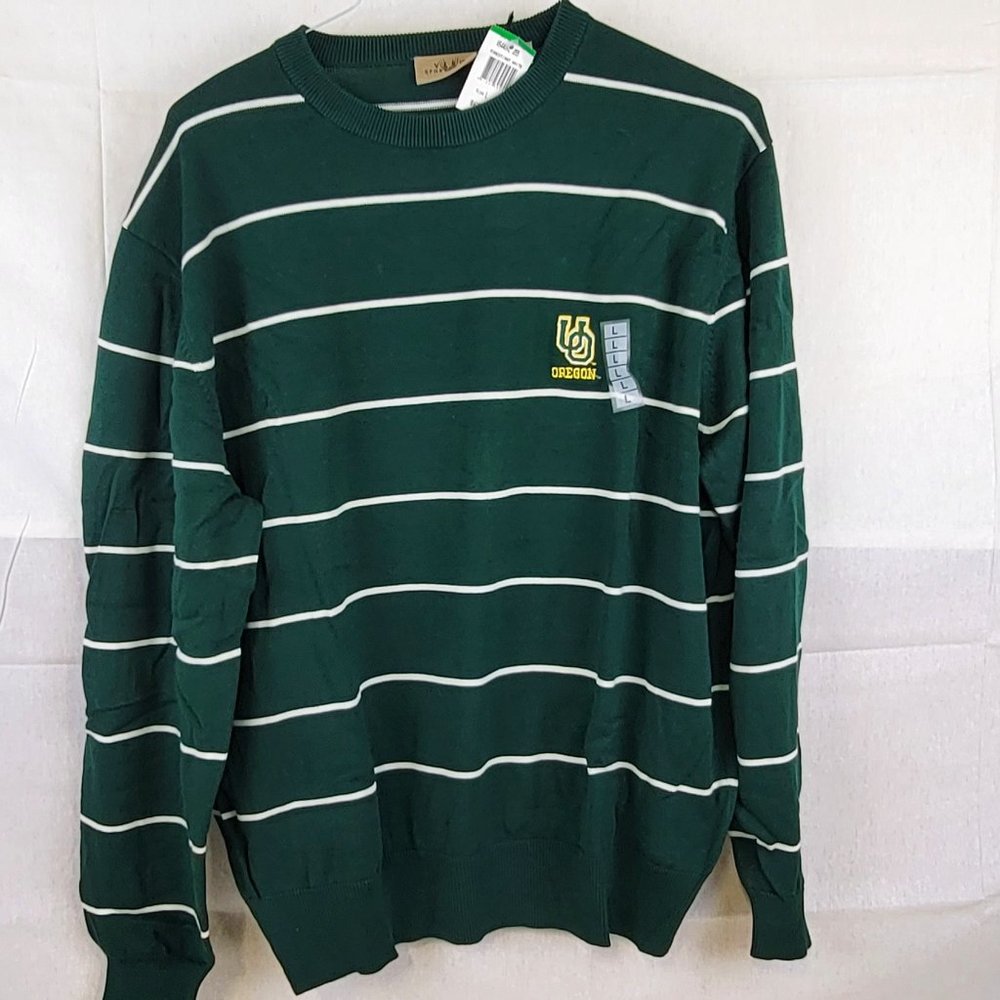University of Oregon Collegiate Striped Sweater